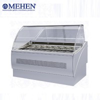 Western style commercial small barrel ice cream display case for sale